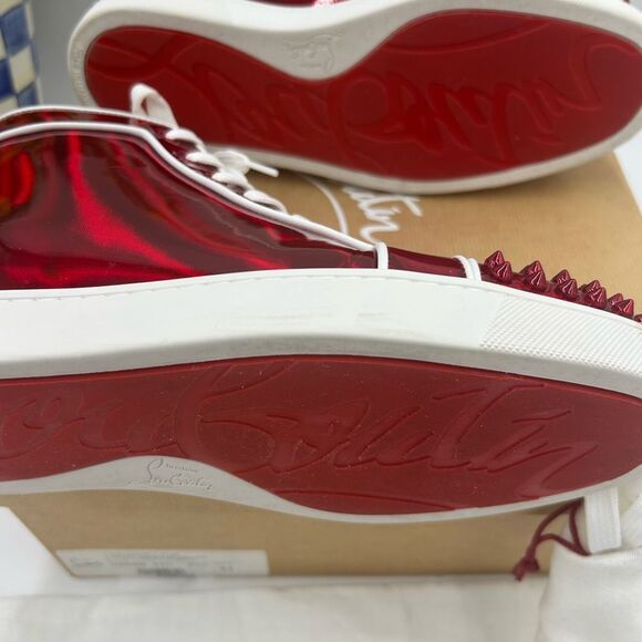 Men's Christian Louboutin, Lou Spike flat high top sneakers size 41 made Italy - Picture 11 of 11